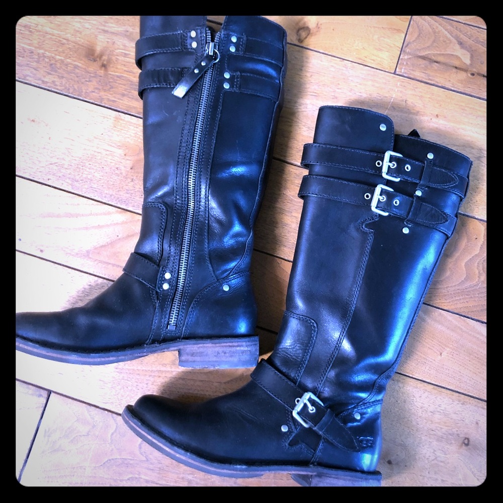 Ugg Leather Moto Boots